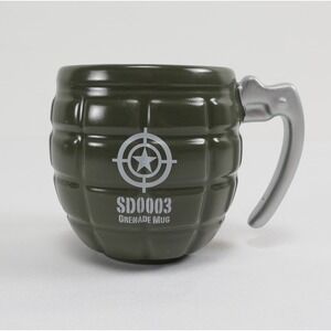 180 Degrees SD0003 Grenade Mug Olive Green Stoneware Military Cup Hard To Find!